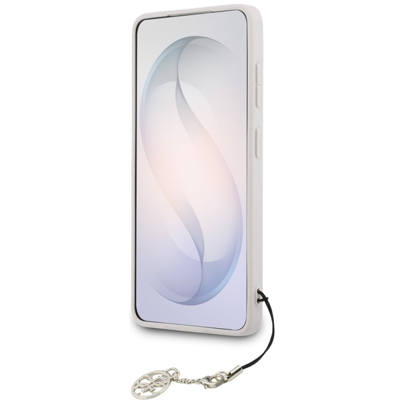 Guess 4G Classic Logo Charm MagSafe - Samsung Galaxy S26 dėklas (Rožinė)