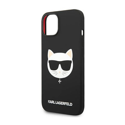 Karl Lagerfeld Choupette Head MagSafe Silicone – dėklas, skirtas „iPhone 14 Plus“ (juodas)