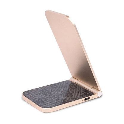 Guess 4G Pattern MagSafe – sulankstomas 2-in-1 indukcinis įkroviklis su „MagSafe“, skirtas „iPhone“ ir „AirPods“, 15W (juodas)