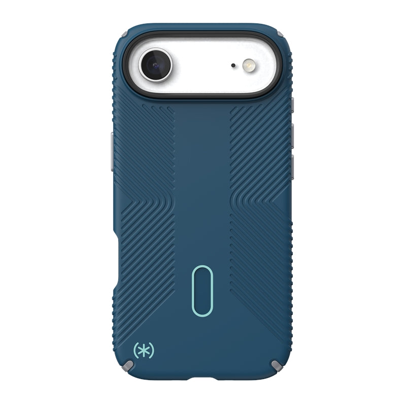 Speck Presidio2 Grip ClickLock & MagSafe - iPhone Air dėklas (Deep Sea / Silver Metallic / Spell Blue)