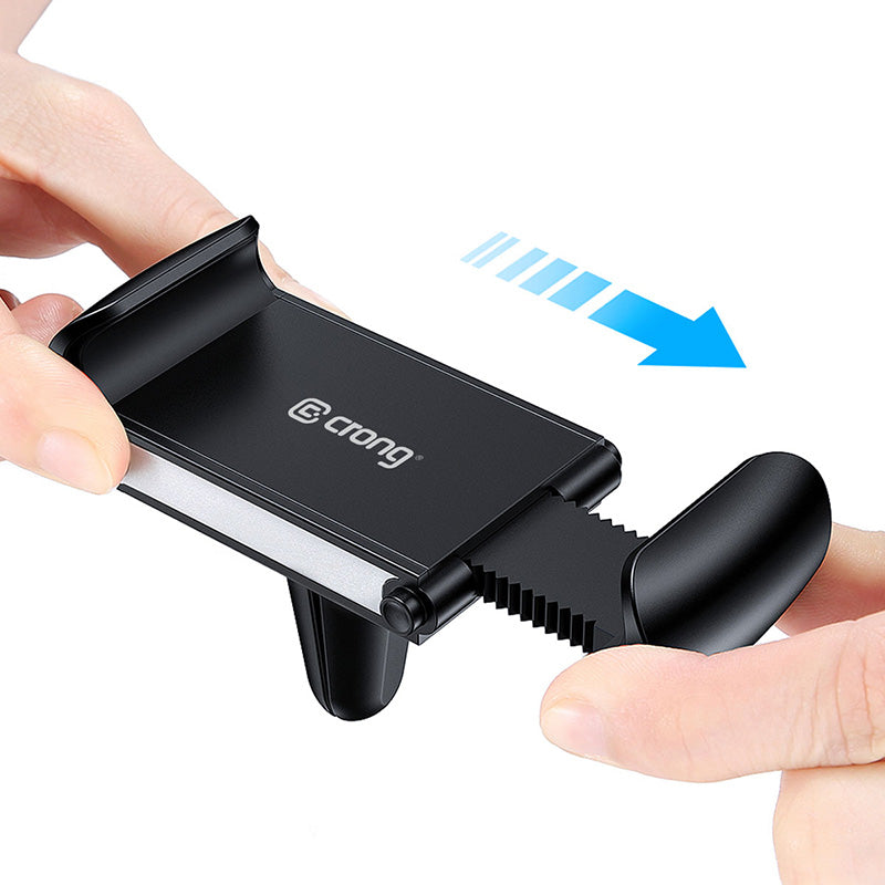 Crong Universal Smart Car Holder - Universalus automobilinis telefono laikiklis 4-6.7" (juodas)