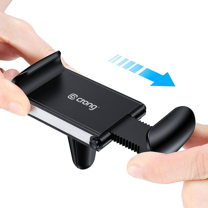 Crong Universal Smart Car Holder - Universalus automobilinis telefono laikiklis 4-6.7" (juodas)