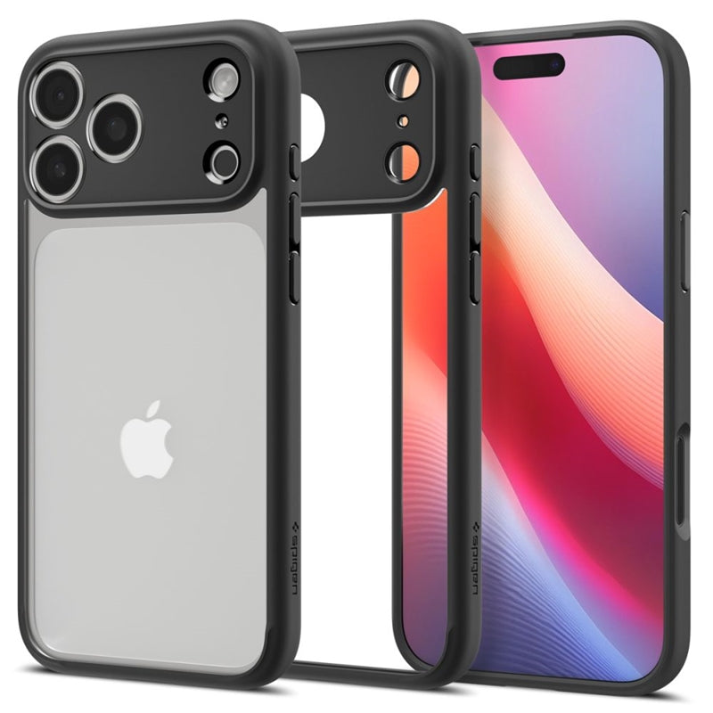 Spigen Ultra Hybrid dėklas iPhone 17 Pro (Matinis juodas)