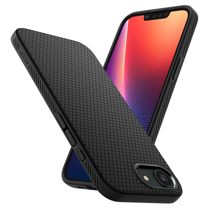 Spigen Liquid Air dėklas iPhone 17e / 16e (Matinis juodas)