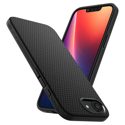 Spigen Liquid Air dėklas iPhone 17e / 16e (Matinis juodas)