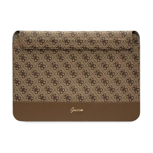 Guess 4G Stripe Metal Logo kompiuterio dėklas – 14 colių nešiojamojo kompiuterio dėklas (ruda)