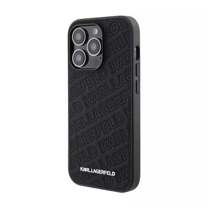Karl Lagerfeld Quilted K Pattern – iPhone 15 Pro Max dėklas (juodas)