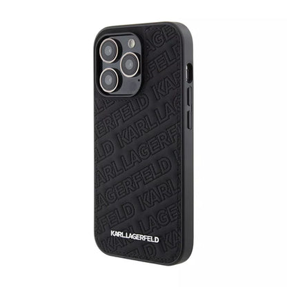 Karl Lagerfeld Quilted K Pattern – iPhone 15 Pro Max dėklas (juodas)