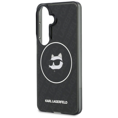 Karl Lagerfeld IML Pasikartota Choupette MagSafe - Samsung Galaxy S26 dėklas (juodas)