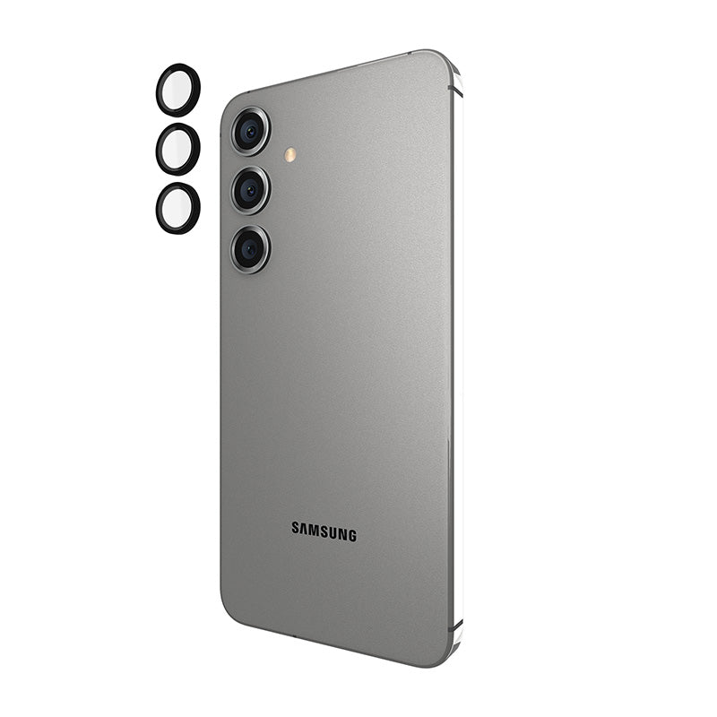 Case-Mate aliuminio žiedinis objektyvo apsauga – apsauginis stiklas, skirtas Samsung Galaxy S24+ kameros objektyvui (juoda)