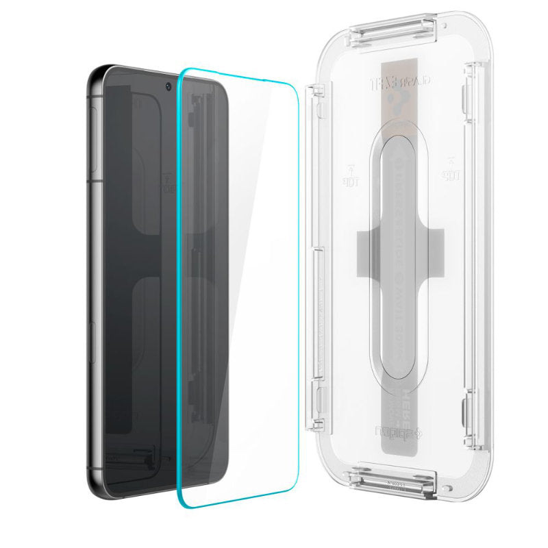 Spigen Glas.TR EZ Fit 2 pakuotės – grūdintas stiklas Samsung Galaxy S23, 2 vnt. (skaidrus)