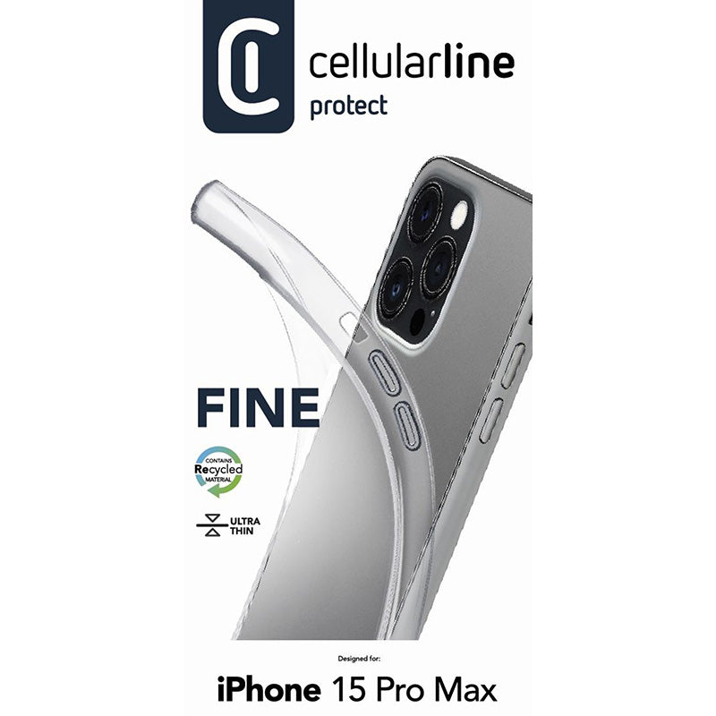 Cellularline Fine – dėklas iPhone 15 Pro Max (skaidrus)