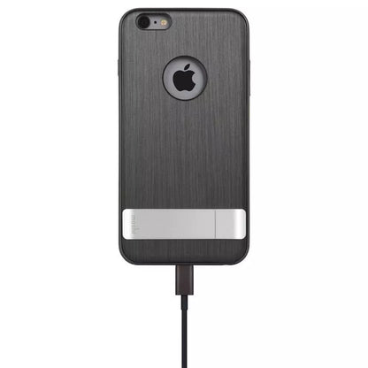 Moshi iGlaze Kameleon – kietas dėklas su stovu, skirtas iPhone 6s Plus / iPhone 6 Plus (plieno juodas)