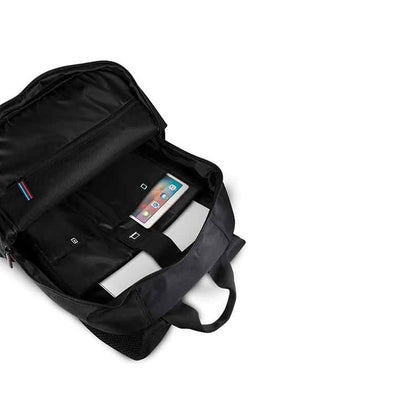 BMW Carbon Navy Stripe – 16 colių nešiojamojo kompiuterio kuprinė (juoda)