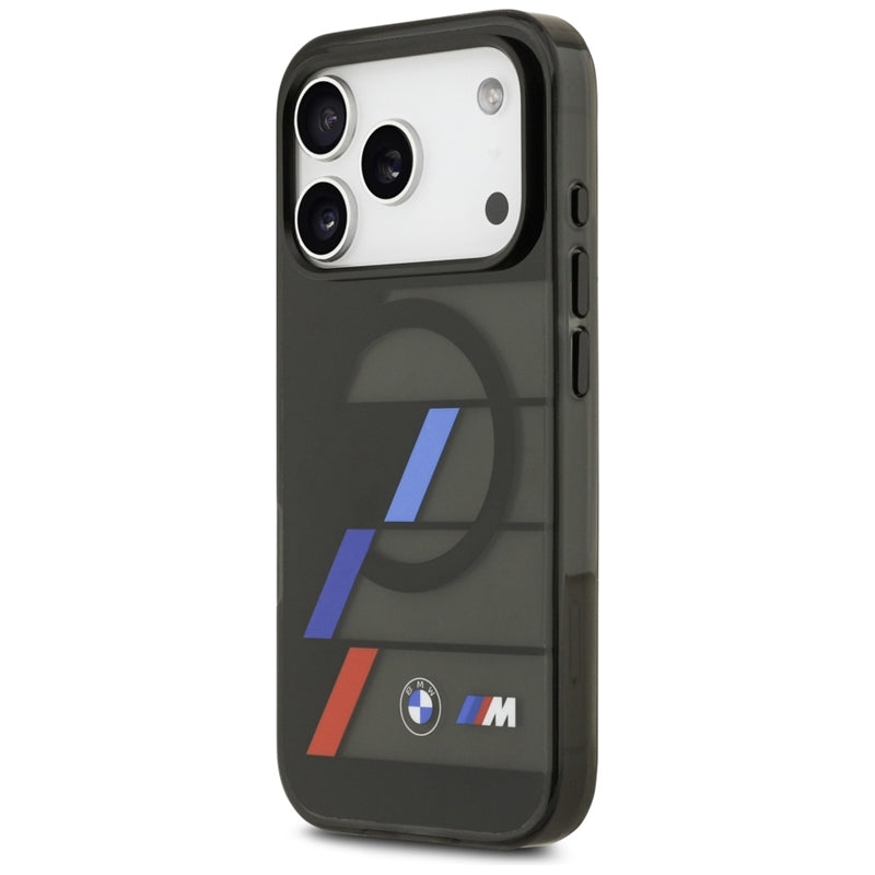 BMW M IML Metal Mygtukai Trijų Spalvų Linijos MagSafe dėklas iPhone 17 Pro (juodas)