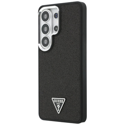 Guess Fixed Glitter Triangle MagSafe dėklas - Samsung Galaxy S26 Ultra (Juodas)
