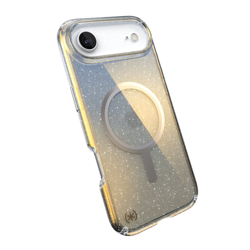 Speck Presidio Lux MagSafe - iPhone Air dėklas (Hyper Mirror Glitter / Sidabro Metalo)