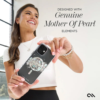 Case-Mate Karat MagSafe – dėklas, skirtas „iPhone 16“, su perlo inkrustacija („A Touch of Pearl“)