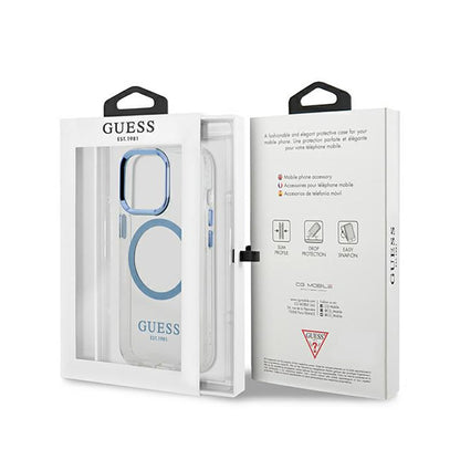 Guess Metal Outline MagSafe – "Clear" dėklas, skirtas "iPhone 13 Pro"