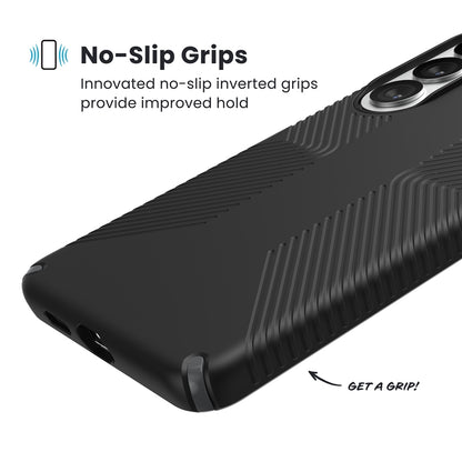 Speck Presidio2 Grip Magnet - Samsung Galaxy S26+ MagSafe dėklas (Juoda/Slate Gray/Balta)