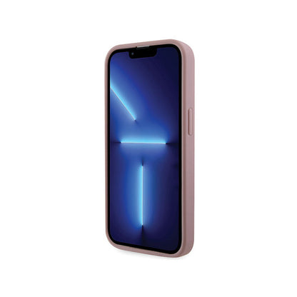 Guess Rhinestone Triangle – dėklas, skirtas iPhone 14 Pro (rožinis)