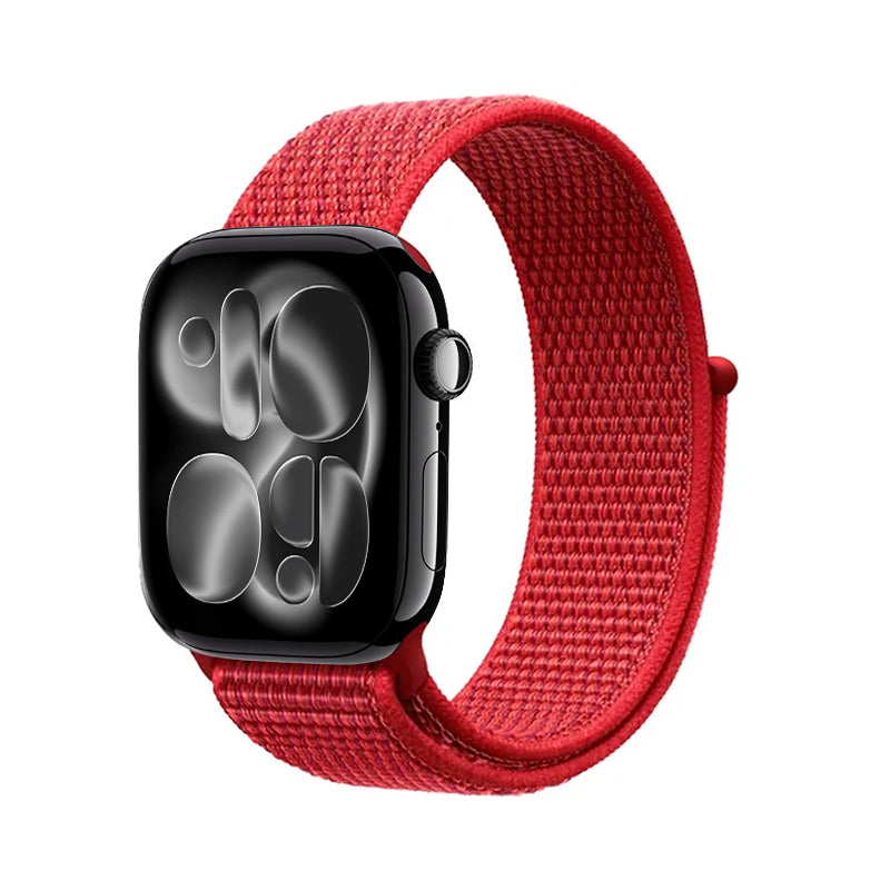 Crong Nailono sportinė apyrankė, skirta Apple Watch 38/40/41/42 mm (Red Fusion)