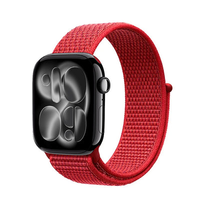 Crong Nailono sportinė apyrankė, skirta Apple Watch 38/40/41/42 mm (Red Fusion)