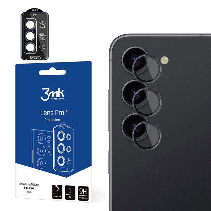 3mk Lens Protection Pro - Fotoaparato objektyvo stiklas, skirtas "Samsung Galaxy S24" (juodas)
