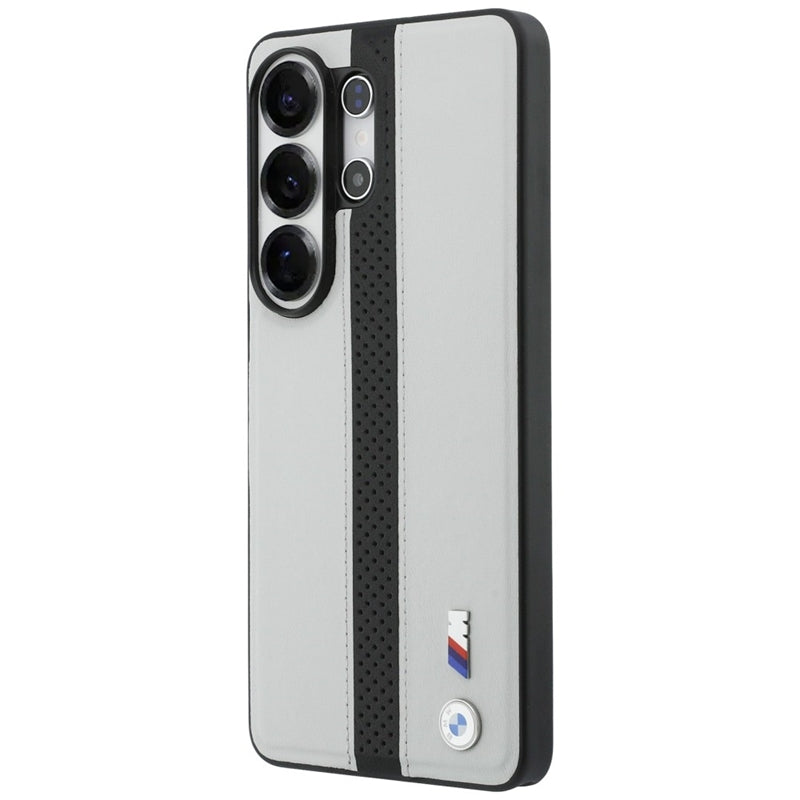 BMW M perforuota juostelės logotipo „MagSafe“ dėklas „Samsung Galaxy S26 Ultra“ (pilkos spalvos)
