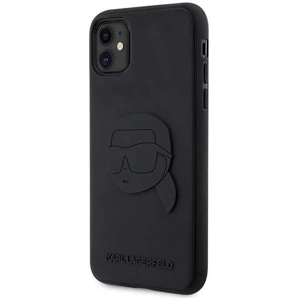 Karl Lagerfeld Rubber Karl Head 3D – Dėklas iPhone 11 (juodas)