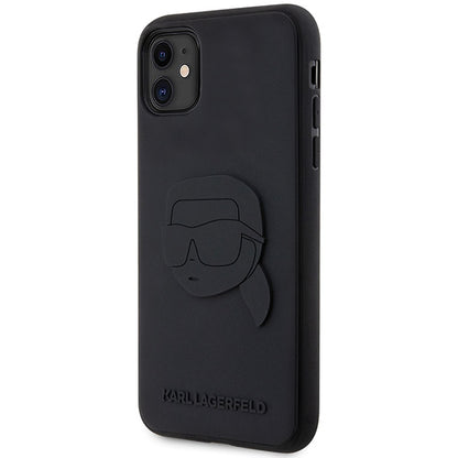Karl Lagerfeld Rubber Karl Head 3D – Dėklas iPhone 11 (juodas)