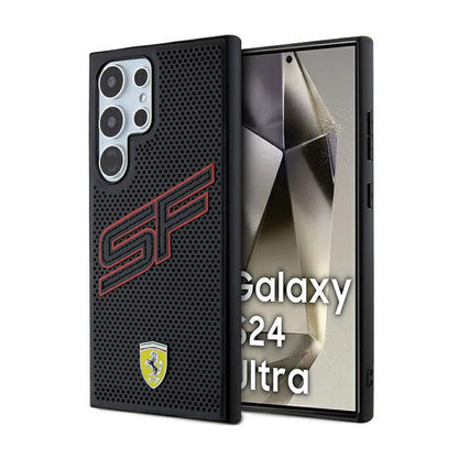 Ferrari Big SF Perforated – dėklas Samsung Galaxy S24 Ultra (juodas)