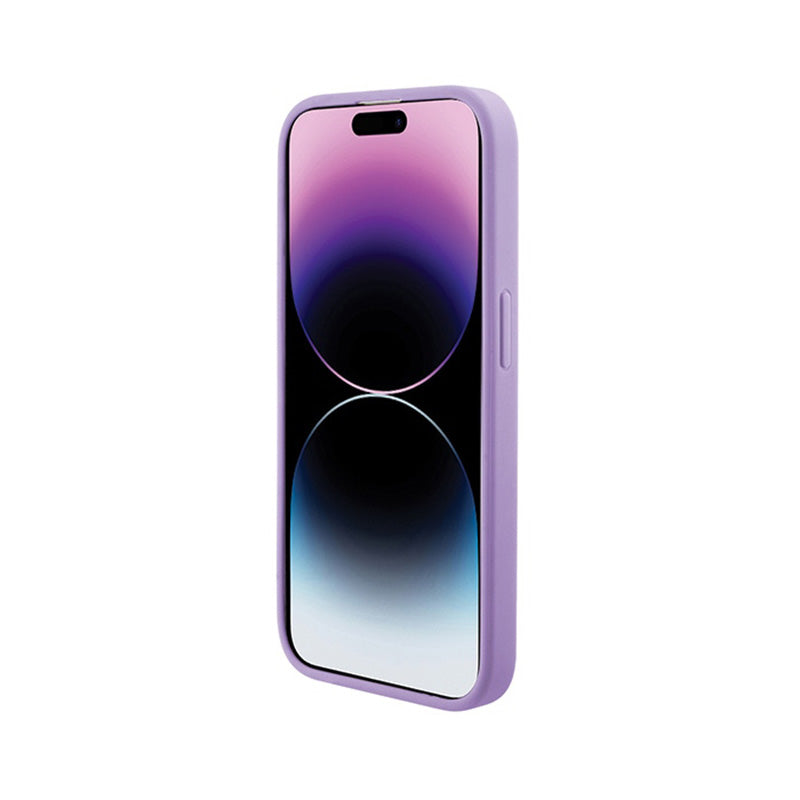 Guess Saffiano MagSafe - iPhone 15 dėklas (violetinis)