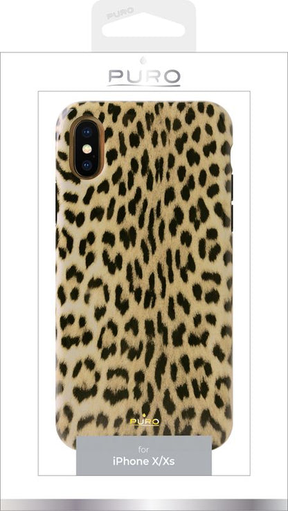 PURO Glam Leopard Cover – dėklas, skirtas iPhone Xs / X (Leo 1)