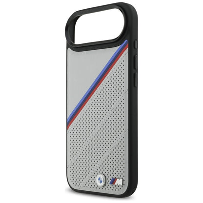 BMW M Tricolor Metal Logo MagSafe - iPhone Air dėklas (pilkas)