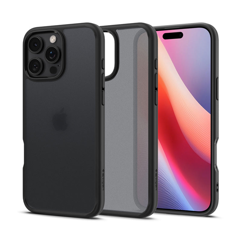 Spigen Ultra Hybrid – „iPhone 16 Pro“ dėklas („Frost Black“)