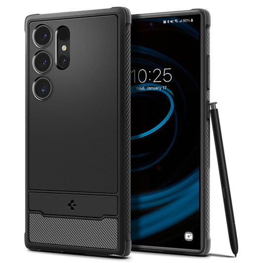Spigen Rugged Armor - Dėklas skirtas Samsung Galaxy S24 Ultra (Matte Black)