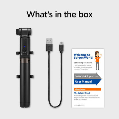 Spigen S540W – išmaniojo telefono stovas / asmenukių lazdos laikiklis (juodas)