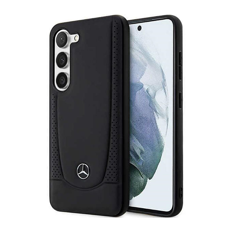 Mercedes Leather Urban Line - Dėklas, skirtas Samsung Galaxy S23+ (juodas)