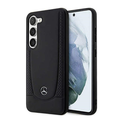 Mercedes Leather Urban Line - Dėklas, skirtas Samsung Galaxy S23+ (juodas)