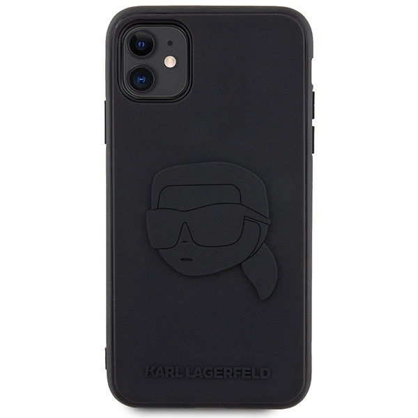 Karl Lagerfeld Rubber Karl Head 3D – Dėklas iPhone 11 (juodas)
