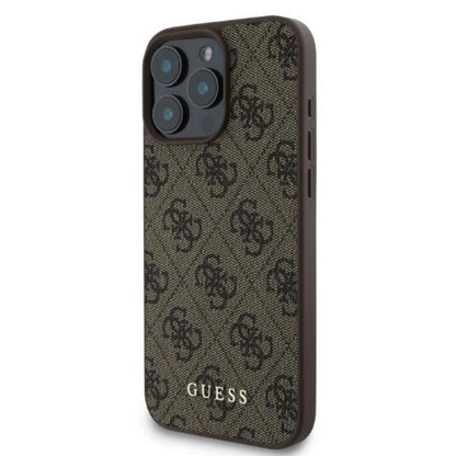 Guess 4G Classic – dėklas „iPhone 16 Pro“ (rudas)