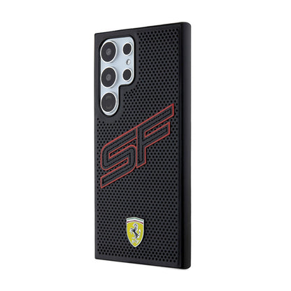 Ferrari Big SF Perforated – dėklas Samsung Galaxy S24 Ultra (juodas)