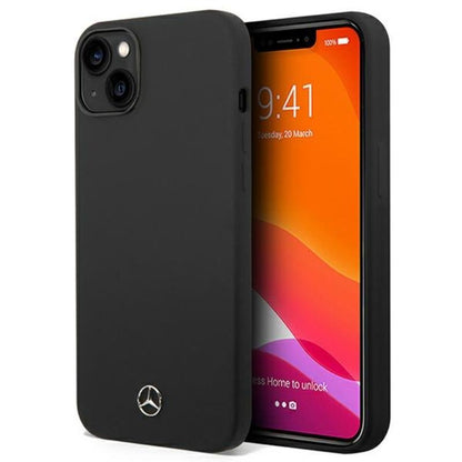 Mercedes Silicone Line – dėklas skirtas iPhone 14 Plus (juoda)