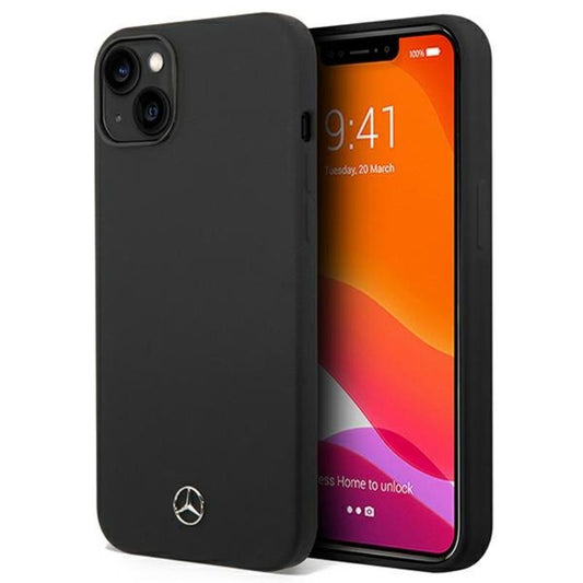 Mercedes Silicone Line – dėklas skirtas iPhone 14 Plus (juoda)