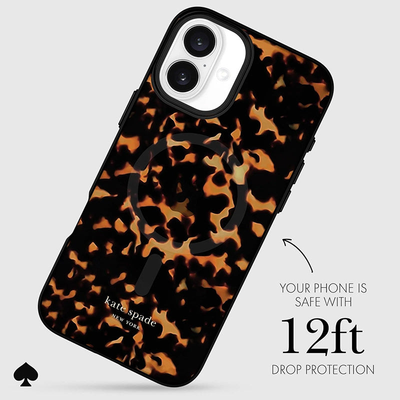 Kate Spade New York Protective MagSafe – dėklas iPhone 16 Plus (vėžlio šarvo raštas)