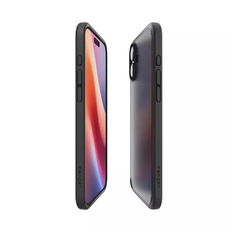 Spigen Ultra Hybrid – dėklas, skirtas iPhone 16 (Šaltai juoda)