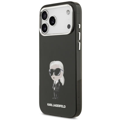 Karl Lagerfeld IML Aquarelle Karl & Logo MagSafe - dėklas iPhone 17 Pro Max (juodas)