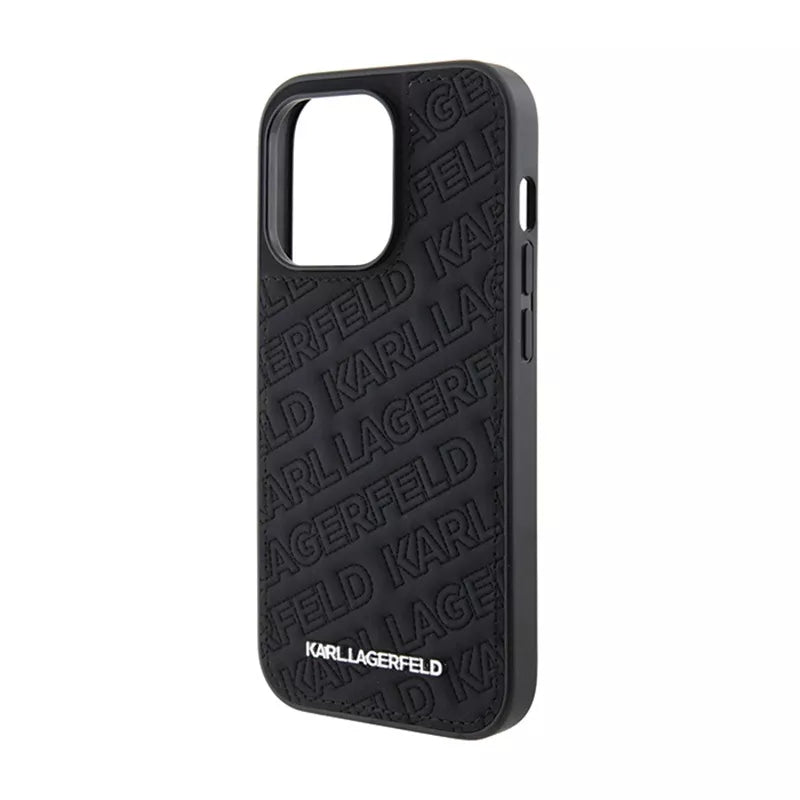 Karl Lagerfeld Quilted K Pattern – iPhone 15 Pro Max dėklas (juodas)