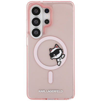 Karl Lagerfeld IML Peekaboo Choupette MagSafe dėklas - Samsung Galaxy S26 Ultra (Rožinė)
